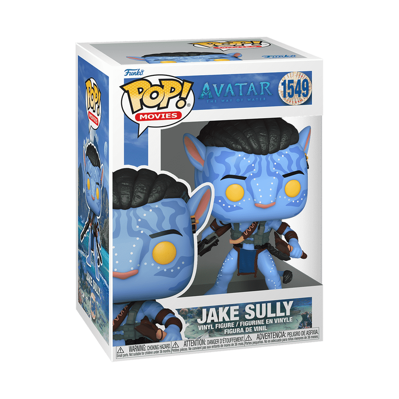 Return to Pandora with Pop! Jake Sully! This ex-Marine has built a life for himself in his Avatar body, and now he is determined to protect his family from danger in your collection. Bring home the wonders and adventures of Avatar: The Way of Water with this battle-ready Pop! Jake Sully as he journeys to the coastal realm of the Metkayina clan. Vinyl figure is approximately 4.2-inches tall. BOX